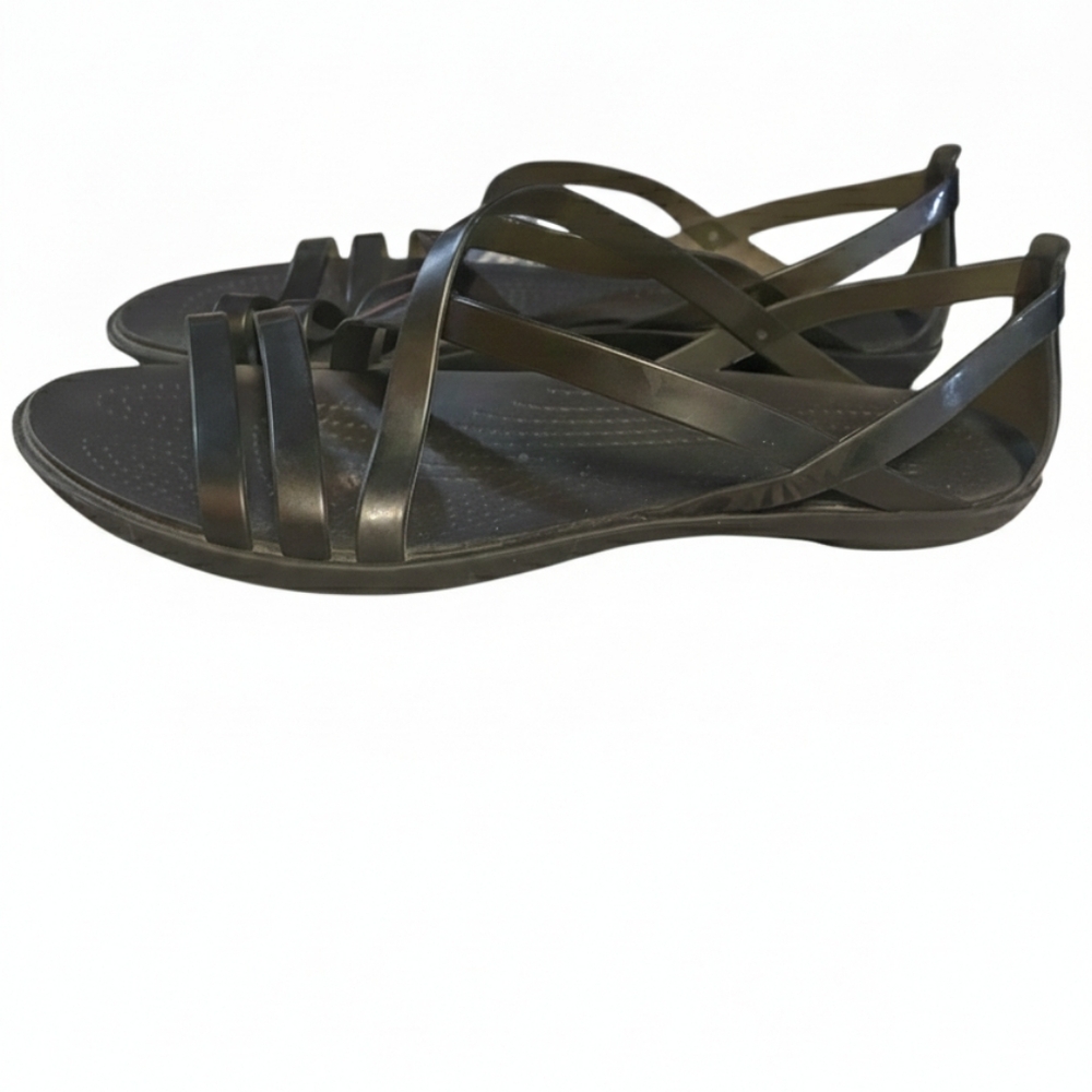 CROCS Black Strappy Sandals - Picture 4 of 4